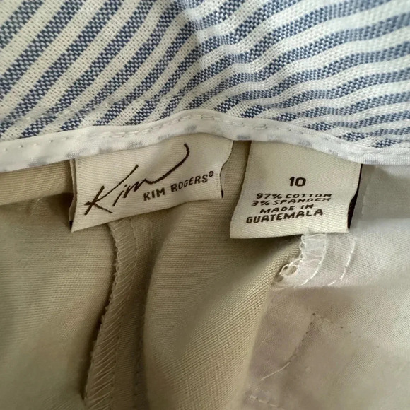 Kim Rogers Shannon Khaki Chino Pants Women Size 10 Short New - Picture 6 of 7